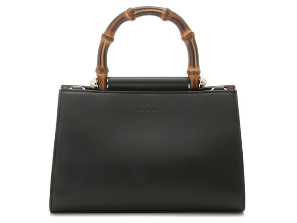 Gucci Shoulder Bag Bamboo Calf Black